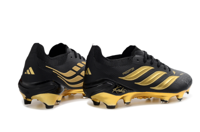 Unisex Kaka x Adidas Predator 26 Elite FG Football Boots - Black/Metallic Gold/High Gloss Black