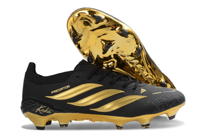 Unisex Kaka x Adidas Predator 26 Elite FG Football Boots - Black/Metallic Gold/High Gloss Black
