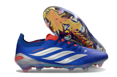 Unisex Adidas Predator 26 Elite FG Football Boots - Blue/Vibrant Blue/Fiery Red