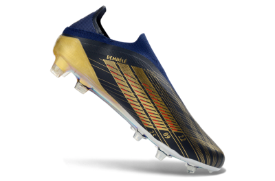 Men's Adidas F50 Elite Laceless FG Football Boots - Navy/Gold/Crimson