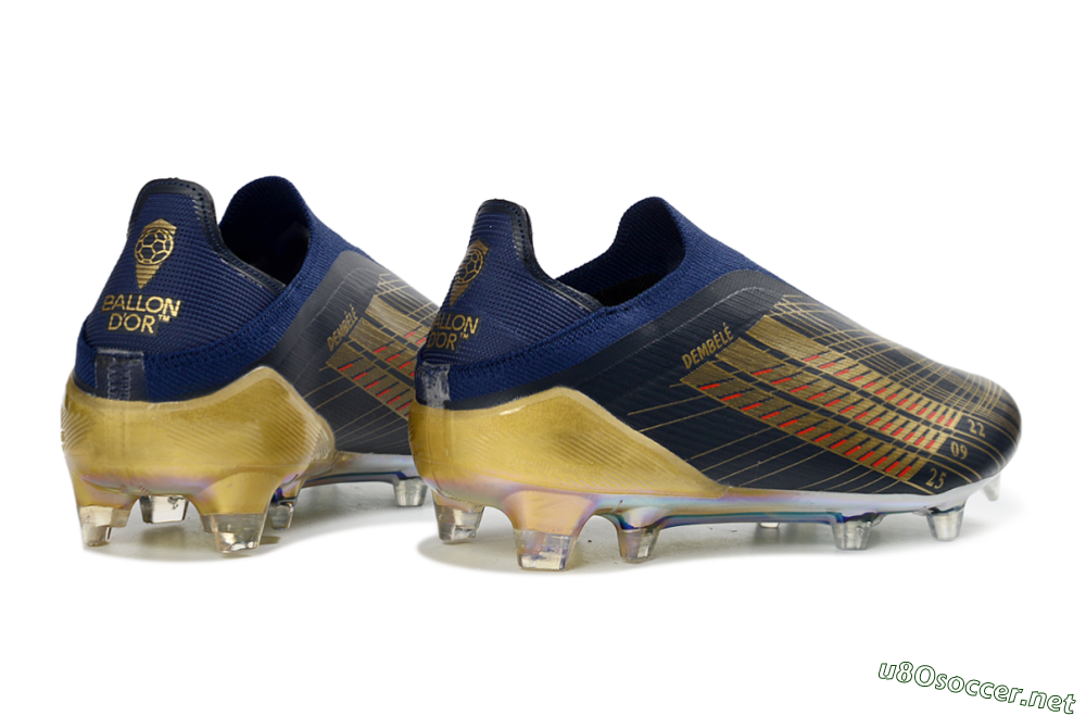 Men's Adidas F50 Elite Laceless FG Football Boots - Navy/Gold/Crimson 6