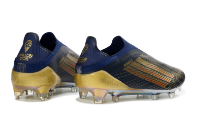 Men's Adidas F50 Elite Laceless FG Football Boots - Navy/Gold/Crimson
