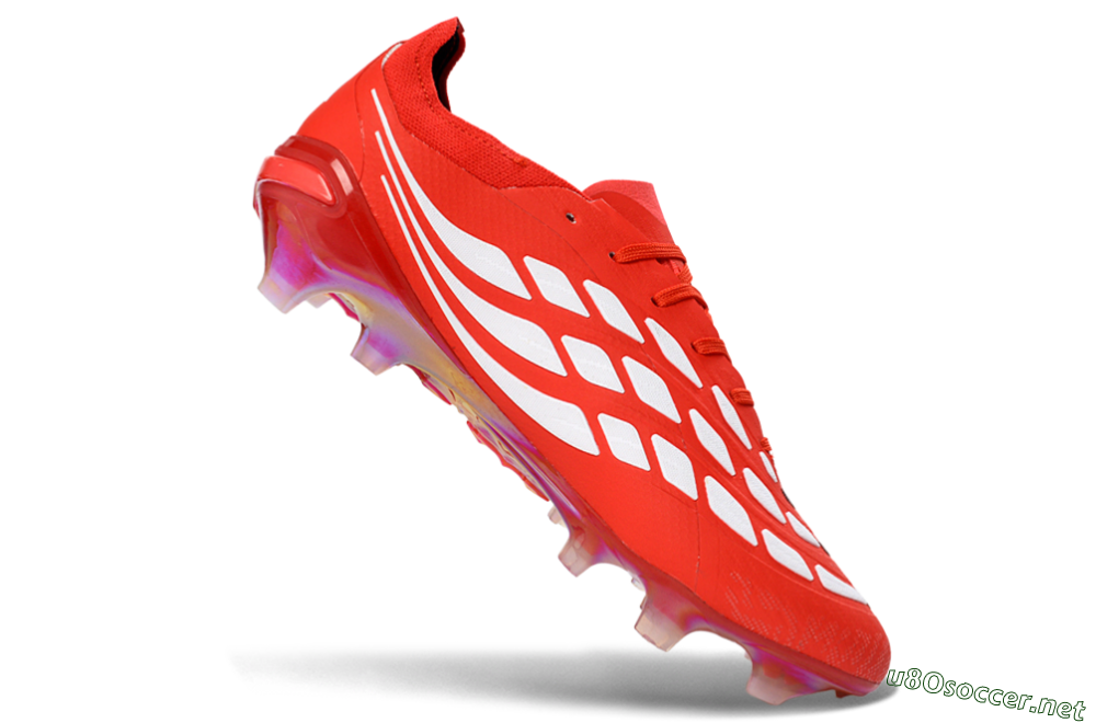 Men's Adidas Predator 26 Elite FG Football Boots - Red/Bright Flame/Fiery Orange 4