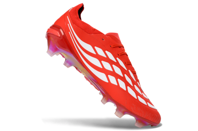 Men's Adidas Predator 26 Elite FG Football Boots - Red/Bright Flame/Fiery Orange