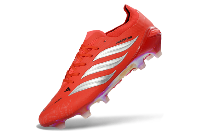 Men's Adidas Predator 26 Elite FG Football Boots - Red/Bright Flame/Fiery Orange