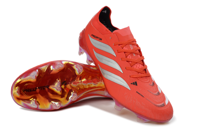 Men's Adidas Predator 26 Elite FG Football Boots - Red/Bright Flame/Fiery Orange