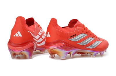 Men's Adidas Predator 26 Elite FG Football Boots - Red/Bright Flame/Fiery Orange
