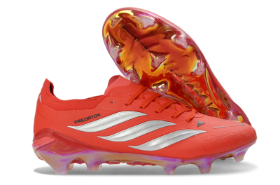 Men's Adidas Predator 26 Elite FG Football Boots - Red/Bright Flame/Fiery Orange