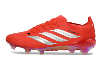 Men's Adidas Predator 26 Elite FG Football Boots - Red/Bright Flame/Fiery Orange
