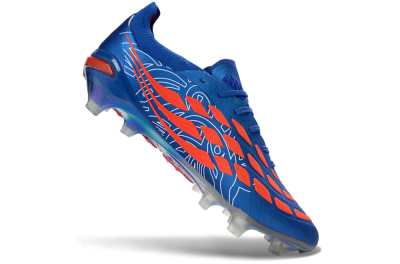 Men's Adidas Predator 26 Elite FG Football Boots - Blue/Electric Blue/Fiery Red