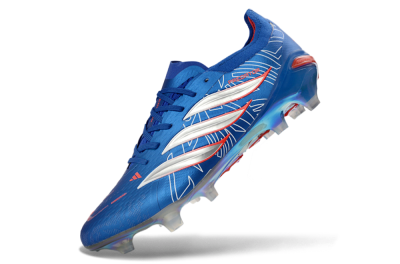 Men's Adidas Predator 26 Elite FG Football Boots - Blue/Electric Blue/Fiery Red