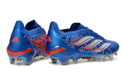Men's Adidas Predator 26 Elite FG Football Boots - Blue/Electric Blue/Fiery Red