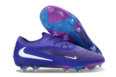 Unisex Nike Phantom 6 Elite Low FG Football Boots - Purple/Royal Purple/Electric Blue