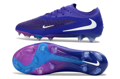 Unisex Nike Phantom 6 Elite Low FG Football Boots - Purple/Royal Purple/Electric Blue