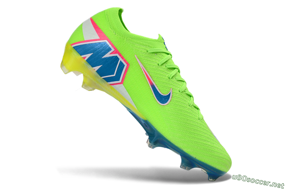 Men's Nike Air Zoom Mercurial Vapor 16 Elite FG Football Boots - Green/Electric Lime/Deep Blue 4