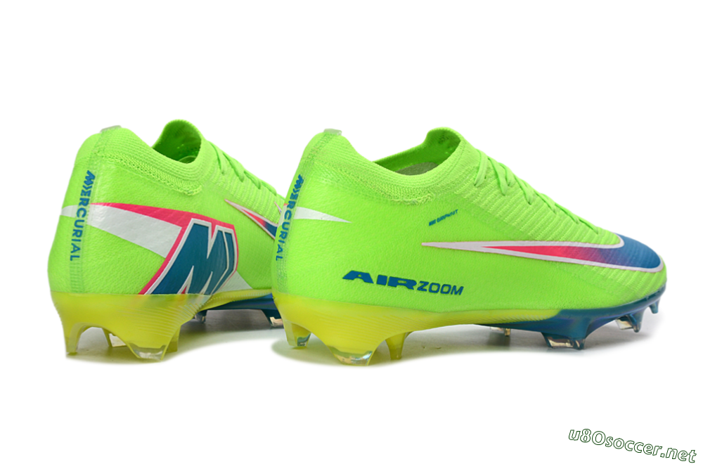 Men's Nike Air Zoom Mercurial Vapor 16 Elite FG Football Boots - Green/Electric Lime/Deep Blue 6