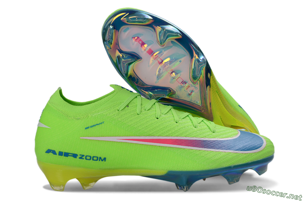 Men's Nike Air Zoom Mercurial Vapor 16 Elite FG Football Boots - Green/Electric Lime/Deep Blue 2