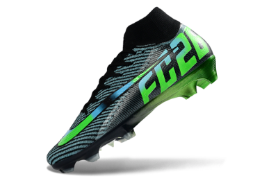 Men's EAFC x Nike Air Zoom Mercurial Superfly 10 Elite FG Football Boots - Black/Neon Green/Blue Shade