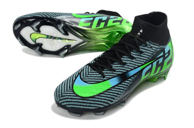 Men's EAFC x Nike Air Zoom Mercurial Superfly 10 Elite FG Football Boots - Black/Neon Green/Blue Shade
