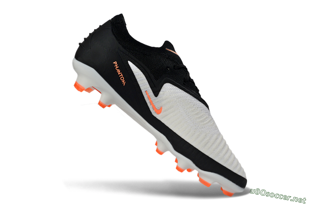 Unisex Nike Phantom 6 Elite Low FG Football Boots - Black/Bright Orange/White 4