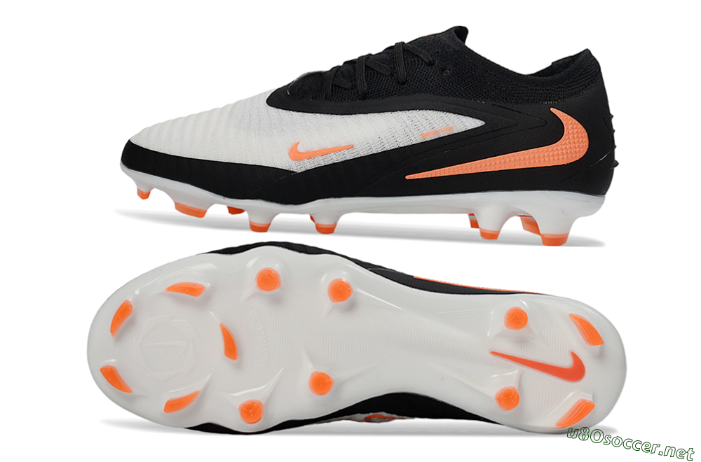 Unisex Nike Phantom 6 Elite Low FG Football Boots - Black/Bright Orange/White 1