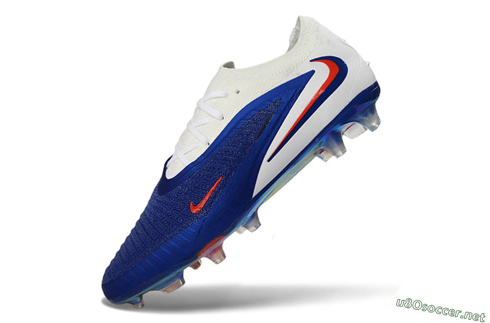 Unisex Nike Phantom 6 Elite Low FG Football Boots - Blue/Electric Blue/Fiery Orange 5