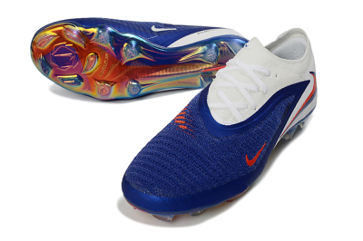 Unisex Nike Phantom 6 Elite Low FG Football Boots - Blue/Electric Blue/Fiery Orange