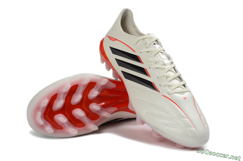 Men's Adidas Copa Pure 3 Elite AG Football Boots - White/Scarlet/Black 3
