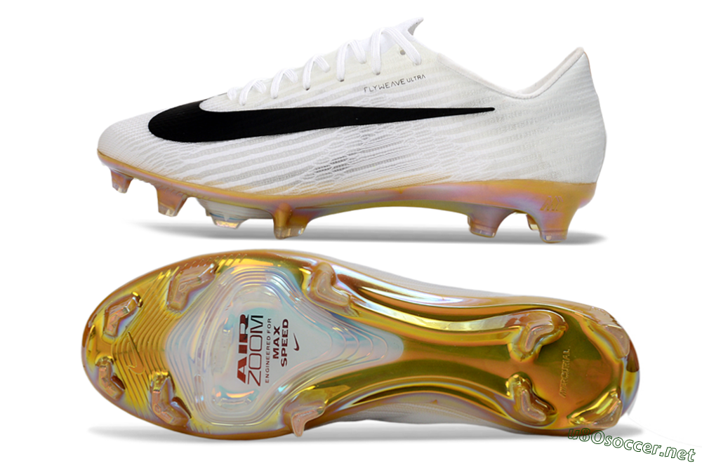 Men's Nike Air Zoom Mercurial Superfly 11 FG Football Boots - White/Iridescent Yellow/Black 1