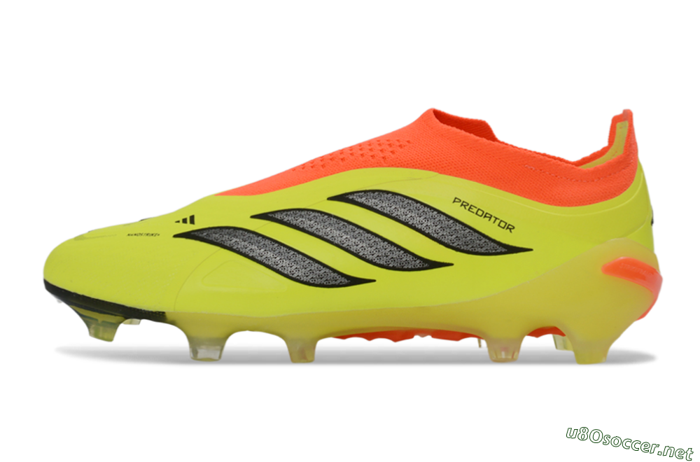 Men's Adidas Predator 26 Elite Laceless FG Football Boots - Yellow/Electric Yellow/Fiery Orange 0