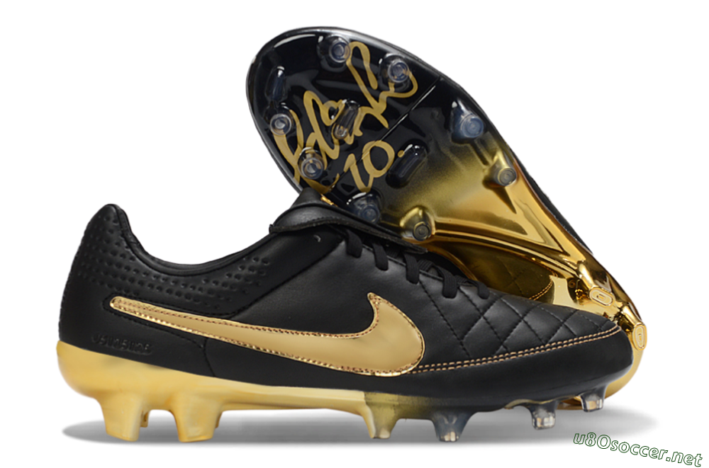 Men's Nike Tiempo Legend SE FG Football Boots - Black/Gold/Sleek Black 2