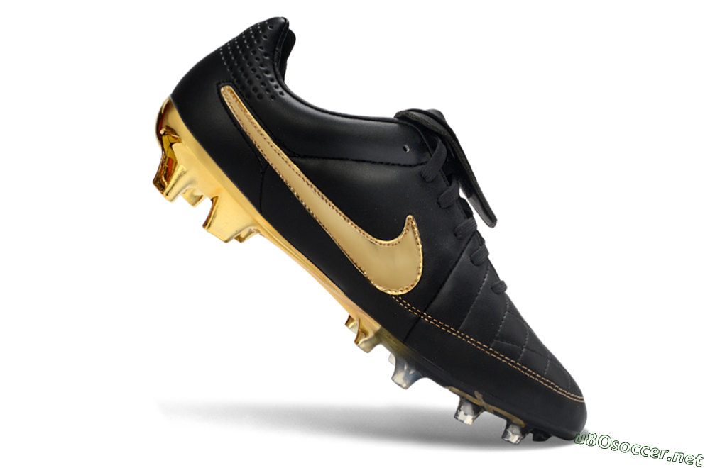 Men's Nike Tiempo Legend SE FG Football Boots - Black/Gold/Sleek Black 4
