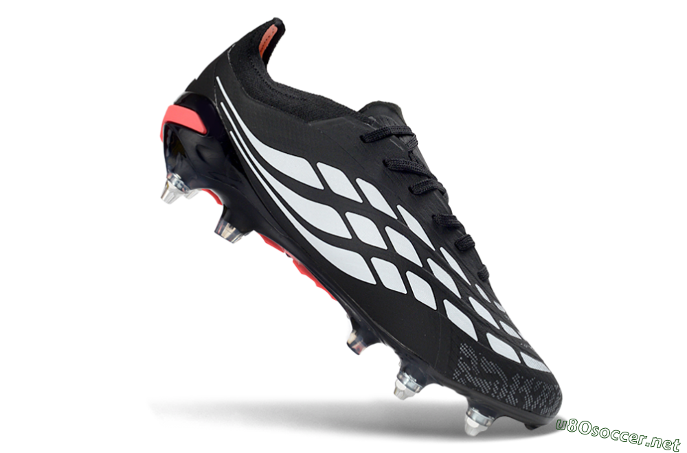 Men's Adidas Predator 26 Elite SG Football Boots - Black/Electric Red/Steel Grey 4
