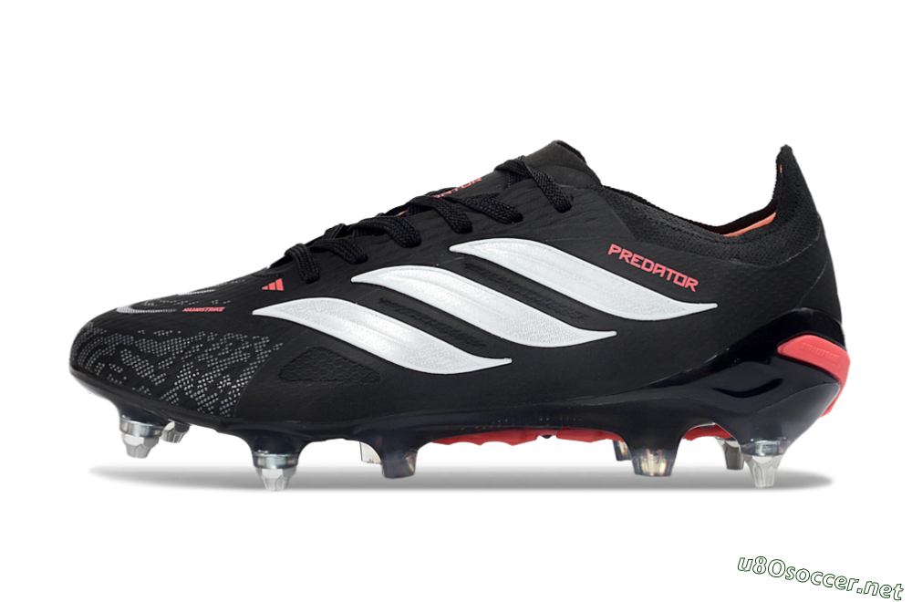 Men's Adidas Predator 26 Elite SG Football Boots - Black/Electric Red/Steel Grey 0