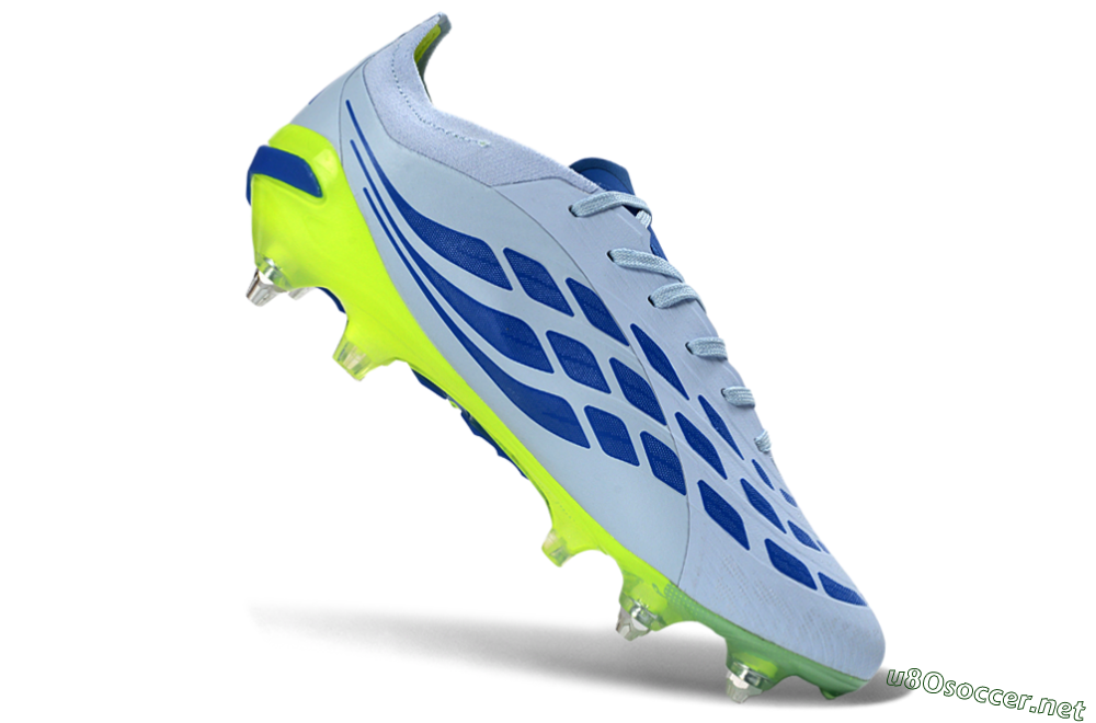 Men's Adidas Predator 26 Elite SG Football Boots - Blue/Lime Green/Light Blue 4