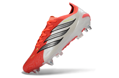 Men's Adidas Predator 26 Elite SG Football Boots - Red/Electric Coral/Black