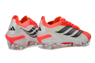 Men's Adidas Predator 26 Elite SG Football Boots - Red/Electric Coral/Black