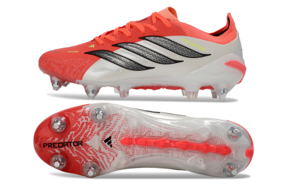 Men's Adidas Predator 26 Elite SG Football Boots - Red/Electric Coral/Black