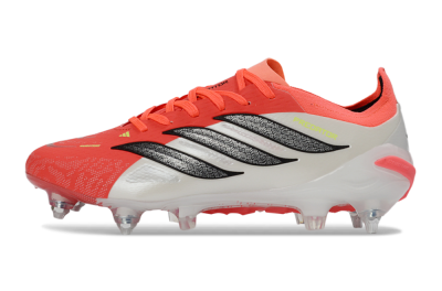 Men's Adidas Predator 26 Elite SG Football Boots - Red/Electric Coral/Black