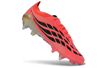 Men's Adidas Predator 26 Elite SG Football Boots - Pink/Fluorescent Pink/Metallic Silver