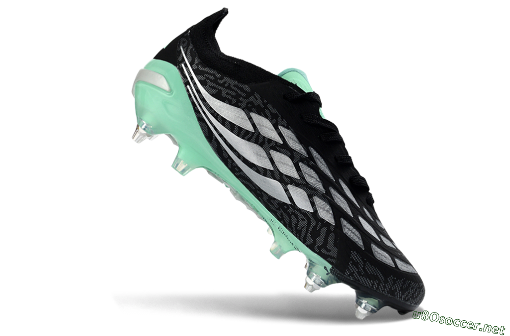 Men's Adidas Predator 26 Elite SG Football Boots - Black/Mint Green/Graphite Grey 4