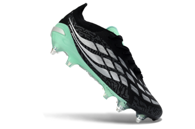 Men's Adidas Predator 26 Elite SG Football Boots - Black/Mint Green/Graphite Grey