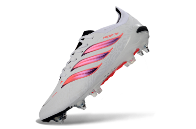 Men's Adidas Predator 26 Elite SG Football Boots - White/Vibrant Pink/Black