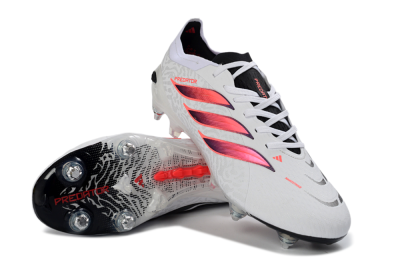 Men's Adidas Predator 26 Elite SG Football Boots - White/Vibrant Pink/Black