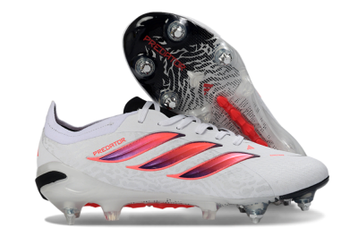 Men's Adidas Predator 26 Elite SG Football Boots - White/Vibrant Pink/Black
