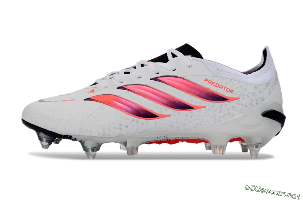 Men's Adidas Predator 26 Elite SG Football Boots - White/Vibrant Pink/Black 0