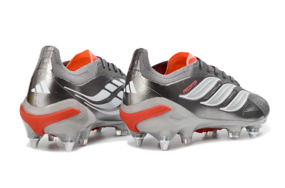 Men's Adidas Predator 26 Elite SG Football Boots - Gray/Vibrant Red/Silver