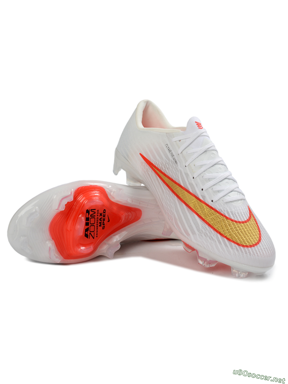 Men's Nike Air Zoom Mercurial Superfly 11 FG Football Boots - White/Bright Orange/Gold Metallic 3