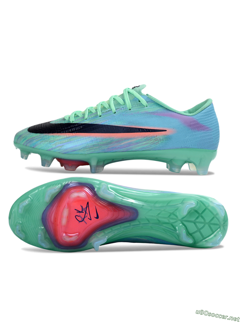Men's Nike Air Zoom Mercurial Superfly 11 FG Football Boots - Green/Aqua Mist/Fusion Pink 1