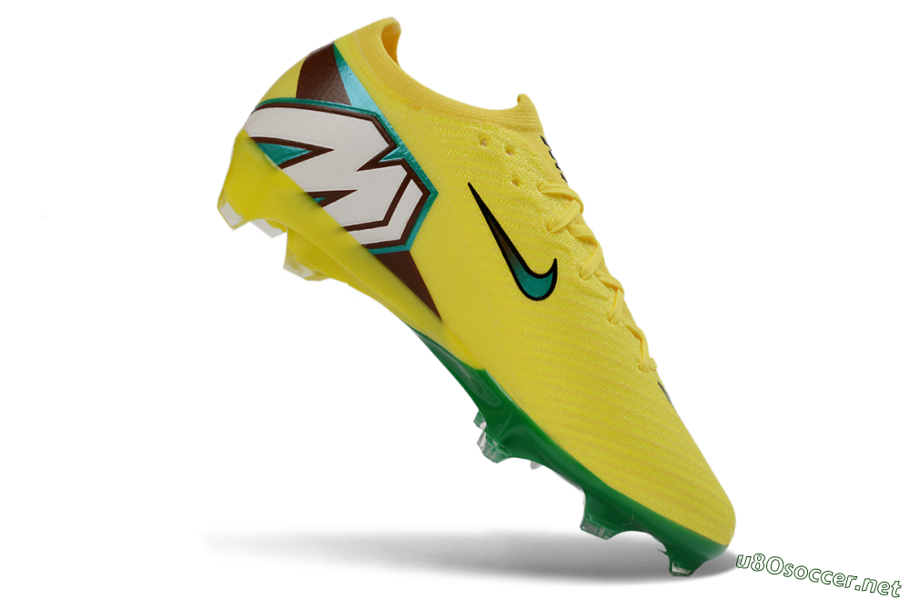 Men's Nike Air Zoom Mercurial Vapor 16 Elite FG Football Boots - Yellow/Electric Green/Steel Blue 4